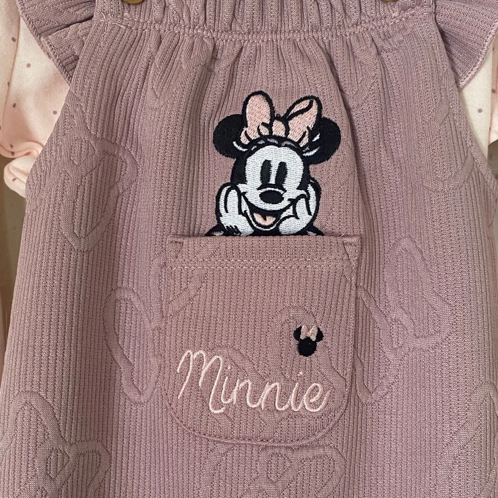 Disney Baby Minnie Mouse 2pc Outfit 18M NWT Pink Ruffle Set - Picture 3 of 14